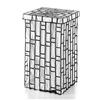 WS Bath Collections Complements Burnished Metal Rectangular Pattern Laundry Basket Hamper