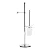 WS Bath Collections Ranpin Polished Chrome Paper and Toilet Brush Holder