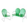 Crosley Furniture Griffith Green 2-Piece Outdoor Conversation Set