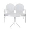 Crosley Furniture Griffith White 2-Piece Outdoor Conversation Set