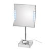 WS Bath Collections Mirror Pure lll Free Standing Magnifying Make-Up Mirror with LED Light