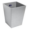 WS Bath Collections Perle Complements 11.80-in x 9.10-in Chrome Waste Basket