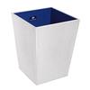WS Bath Collections Perle Complements 11.80-in x 9.10-in White Waste Basket