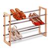 Honey Can Do Metal and Wood 3 Tier Expandable Shoe Rack