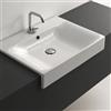 WS Bath Collections 23.6-in x 17.7-in White Kerasan Rectangular Bathroom Sink