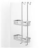 WS Bath Collections Filo 26.80-in Polished Chrome Hanging Double Shower Basket