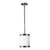 Steven & Chris by Artcraft Madison Collection 7-in x 9.25-in White Cylinder Mini Pendant Light