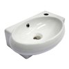 ALFI brand 17-in x 10.75-in Small White Wall Mounted Ceramic Oval Bathroom Sink