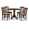 East West Furniture Dublin 30-in H Mahogany 4-Seater Round Kitchen Table