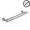 WS Bath Collections Noanta Glue 25.20-in Polished Chrome Self-Adhesive Double Towel Bar