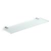 WS Bath Collections Picola 4.5-in x 23.3-in x 0.3-in Frosted Glass Bathroom Shelf With Chrome Supports
