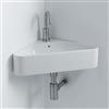WS Bath Collections 16.5-in x 16.5-in Ceramic White Wall Mounted Bathroom Sink