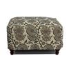 Sunset Trading Seacoast Slipcovered Contemporary Floral Fabric Ottoman