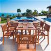 Vifah Malibu Outdoor Eco-Friendly 7-Piece Wood Dining Set