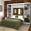 Bestar Pur Collection 108.60-in x 83.70-in White Double Side 25-in Open Storage Murphy Style Bed