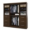 Bestar Pur Collection Brown 86-in 6 Drawer/Multi Shelf Classic Storage Kit