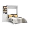 Bestar Versatile Collection 92.10-in x 89.90-in White Single Side 25-in 1 Door Murphy Style Bed