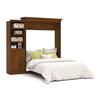 Bestar Versatile Collection 92.10-in x 89.90-in Tuscany Brown Single Side 25-in 1 Door Murphy Style Bed