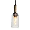 Artcraft Lighting Home Glow Collection 4.5-in x 14.5-in Distressed Pine Cylinder Mini Pendant Light