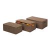 Honey Can Do Chocolate Brown Parchment Cord Basket Set