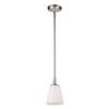Artcraft Lighting Clayton Collection 5.5-in x 8.5-in Brushed Nickel Mini Pendant Light