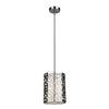Artcraft Lighting Bayview Collection 8-in x 9.5-in Chrome Cylinder Mini Pendant Light
