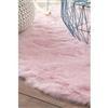 nuLOOM Cloud Shaggy 5-ft Round Pink Kids Area Rug