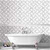Graham & Brown Strata 56 sq ft White/Gold Marble Marquetry Unpasted Wallpaper