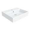 WS Bath Collections Simple 4.90-in x 19.70-in White Ceramic Rectangular Wall Mount/Vessel Sink