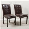 Best Selling Home Decor Set of 2 Crayton Chocolate Brown Side Chairs