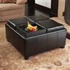 Best Selling Home Decor Dartmouth 4-Section Storage Ottoman- Bonded Leather-Espresso