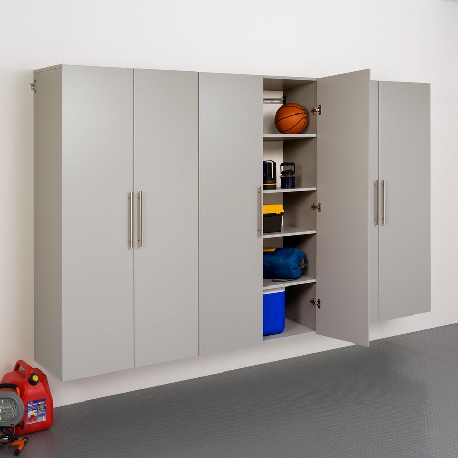 Image of Prepac HangUps Set E Storage Cabinet - 3 Pieces - Light Grey