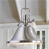 Sea Gull Lighting Stone Street Brushed Nickel Transitional Etched Glass Warehouse Pendant