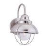 Sea Gull Lighting Sebring 11.25-in H Brushed Stainless Outdoor Wall Light