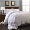 Lush Decor Serena 3-Piece White King Comforter Set