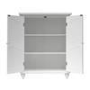 Elegant Home Fashions Versailles 27-in W x 34-in H x 13.75-in D White MDF Freestanding Linen Cabinet