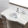 Spa Bathe Delucia Smoked Ash Single Sink Vanity with Nougat Quartz Top (Common: 42-in x 22-in)