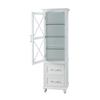 Elegant Home Fashions Owen 18-in W x 60-in H x 14-in D White Composite Freestanding Linen Cabinet