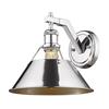 Golden Lighting Orwell CH 10.0-in W 1-Light Chrome Transitional Ambient Hardwired Wall Sconce