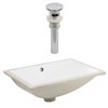 American Imaginations 20.75-in White Ceramic Undermount Sink Set
