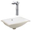 American Imaginations 20.75-In Ceramic White Undermount Sink Set With Chrome Faucet