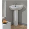 Cheviot Petite Corner Pedestal Bathroom Sink - White