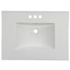 "American Imaginations Flair Ceramic Top Set - Single Sink - 30.75"" - White"
