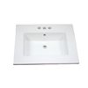 "American Imaginations Flair Ceramic Top Set - Single Sink - 25"" - White"