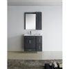 American Imaginations Zen 35-in Dawn Grey Bathroom Vanity Cabinet Set