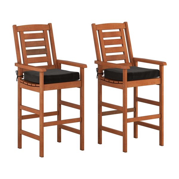 Corliving Outdoor Bar Chairs 2 Pieces, Outdoor Pub Chairs
