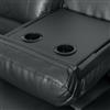 CorLiving Bonded Leather Reclining Sofa - Black