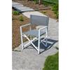 Vivere Studio Aluminum Folding Director-fts Chair - Grey and white