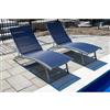 Vivere Clearwater Aluminum Lounge chair - Navy - 2pc.