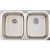 "American Imaginations Undermount Double Sink - 34.87"" x 20.62"" - Stainless Steel"